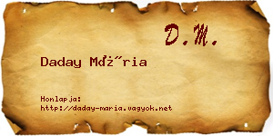 Daday Mária névjegykártya