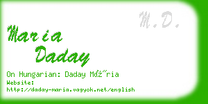 maria daday business card